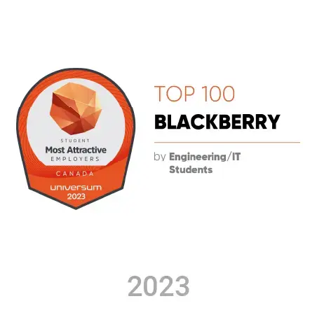BlackBerry is recognized as one of the Most Attractive Employers, showcasing innovation and career opportunities.